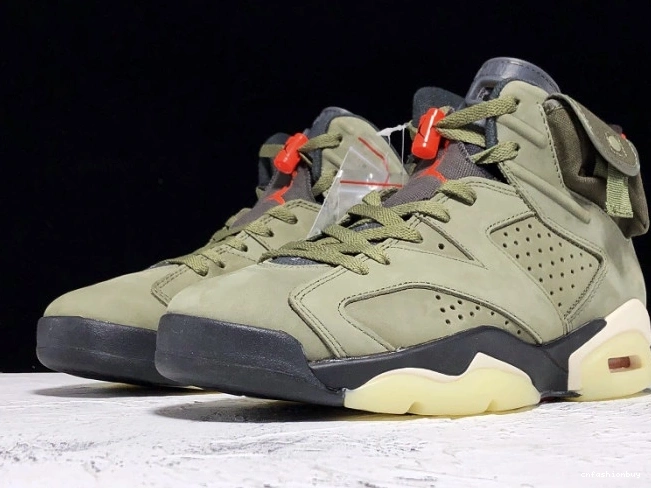 Travis 6 Olive Scott x Medium Jordan Air CN1084-200 0727